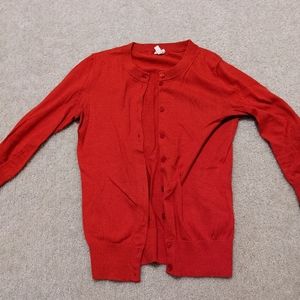 Red JCrew Cardigan